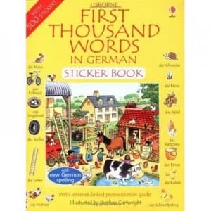 First Thousand Words in German Sticker Book Paperback