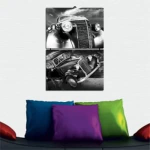 F4 Multicolor Decorative MDF Painting (2 Pieces)