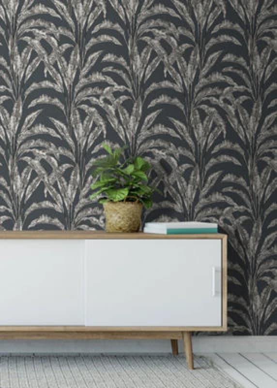 Muriva Black/white Floral 3D Effect Patterned Wallpaper