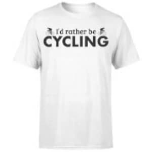 I'd Rather be Cycling T-Shirt - White - 3XL