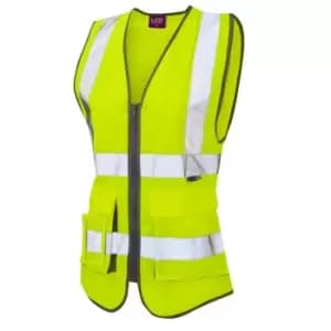 Lynmouth ISO 20471 Class 1 Womens Superior Waistcoat Yellow - XL - High Visibility