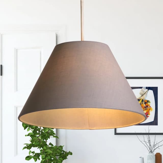 Lighting Collection Luna Grey Tapered Shade Grey unisex One Size