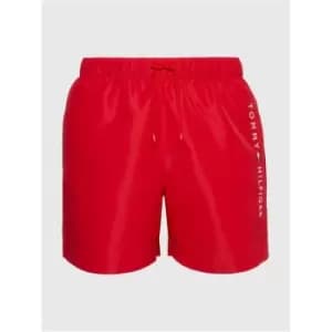 Tommy Hilfiger Medium Drawstring Swim Shorts - Red