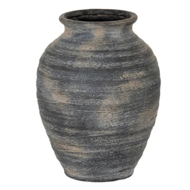 Hill Interiors Marra Large Olpe Vase - Ceramic - L29 X W29 X H42cm - Black