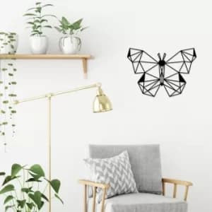 Wild Butterfly Black Decorative Metal Wall Accessory