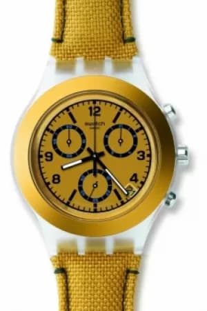 Unisex Swatch Mustardy Chronograph Watch SVCK4069