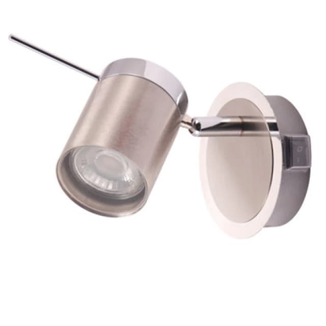 Happy Homewares Modern Designer Chrome And Satin Nickel Spot Ip44 Bathroom Wall Light Fitting