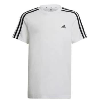 adidas Stripe Essentials T-Shirt Junior - White