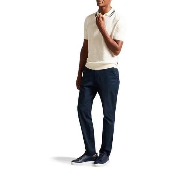 Ted Baker Mahana Stitched Polo Shirt - White S