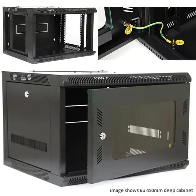 FDL COMBOW 6U 19" CABINET (530W x 300D) - GLASS DOOR
