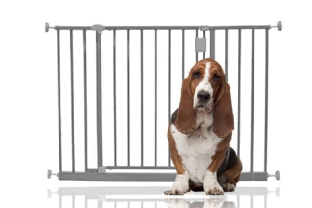 Bettacare Extra Wide Hallway Dog Gate, 103Cm - 109Cm, Grey, Pressure Fit Pet Gate, Puppy Safety Barrier