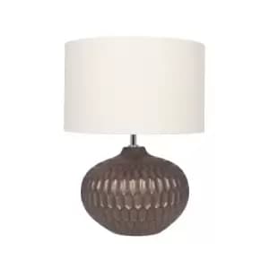 Bronze Textured Glazed Ceramic Table Lamp