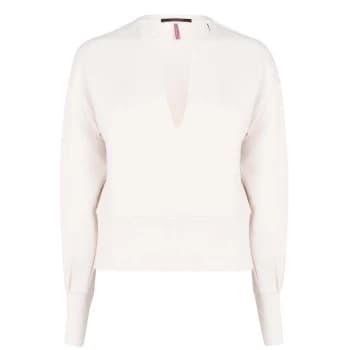 Scotch and Soda Open Neck Knitted Jumper - Cream 0003