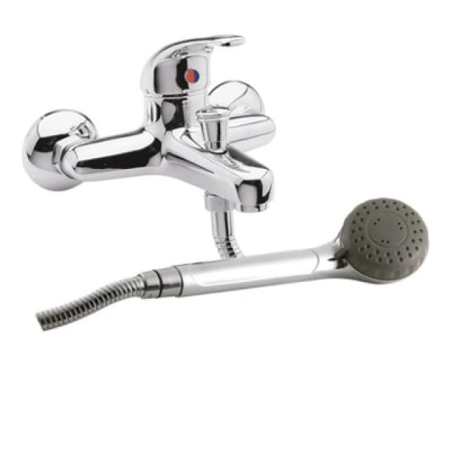 Balterley Modern Bathroom Pair of Wall Mount Couplings Chrome 25mm x 65mm Silver