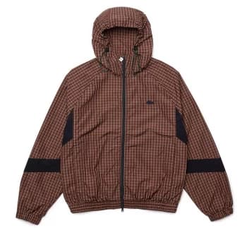 Lacoste Check Track Jacket - Brown QRN
