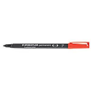 Staedtler Lumocolor OHP and CD Pens Permanent Fine Red, Pack Of 10