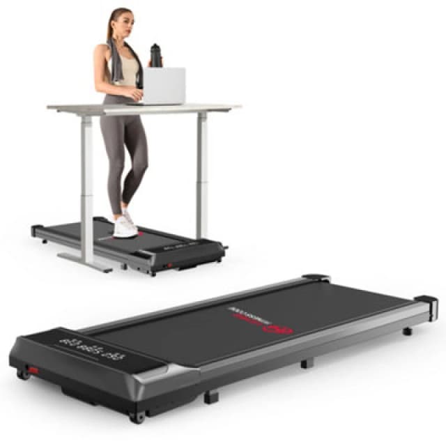 Rattantree Brushless Motor Treadmill- Super Large LED Display, Quiet Motor, and Shock Absorption for Home Fitness Black unisex
