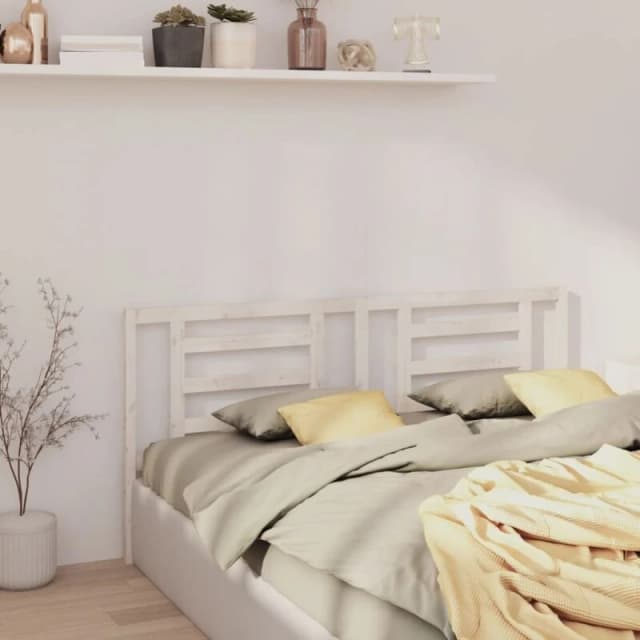 VIDAXL Bed Headboard White 206x4x100cm Solid Pine Wood Vidaxl 8720287007227