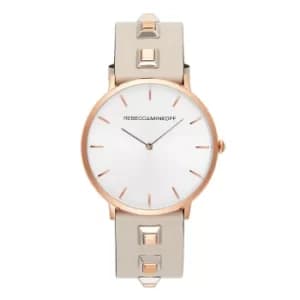 Rebecca Minkoff Major Ladies Grey Studded Strap Watch