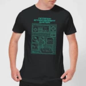 Nintendo NES Controller Blueprint T-Shirt - Black