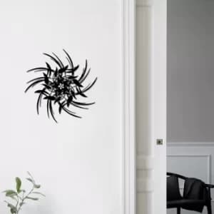 Yapraklar Black Decorative Metal Wall Accessory
