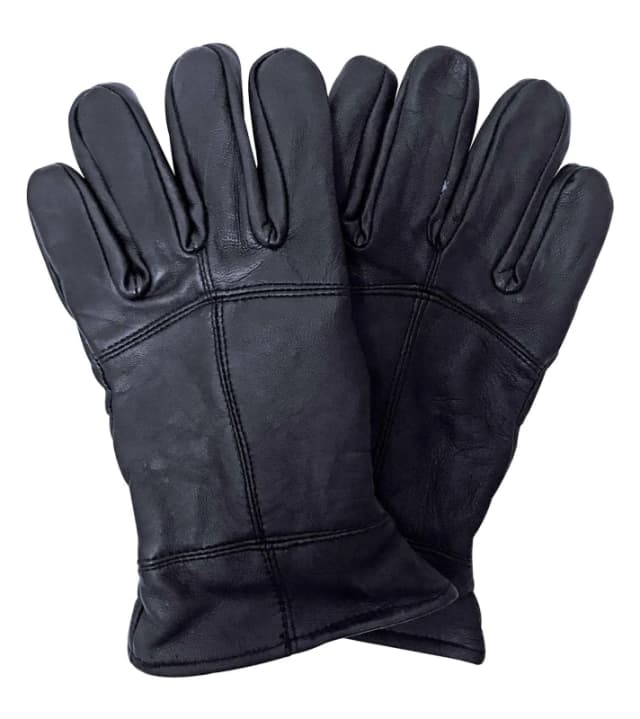 Thinsulate Men 3M Thinsulate 40 Gram Thermal Insulated Winter Leather Gloves in Black Size: Large/X-Large Black L/XL Male 7435436257231