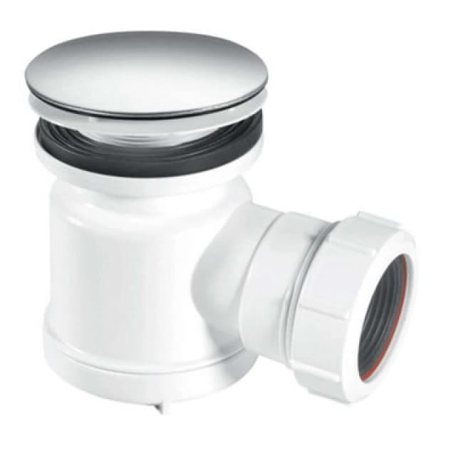 McAlpine STW7-M 19mm Water Seal Shower Trap with Universal Outlet White