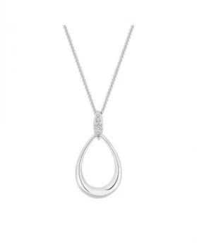 Simply Silver Open Pear Necklace