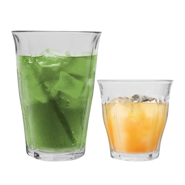 Duralex Picardie Drinking Glasses - 200ml Tumblers, 360ml Highballs - Set of 12 Clear