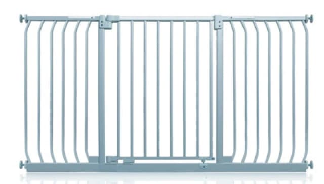 Safetots Elite Pressure Safety Gate, 152Cm - 161Cm, Matt Grey, Pressure Fit Stair Gate