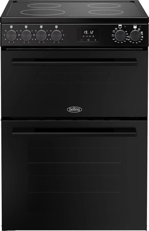 Belling BEL FSA VISION 60E BLK 60cm Freestanding Ceramic Cooker 12049 - BLACK BEL FSA VISION 60E BLK