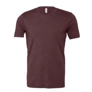 Bella + Canvas Adults Unisex Heather CVC T-Shirt (S) (Heather Maroon Red)