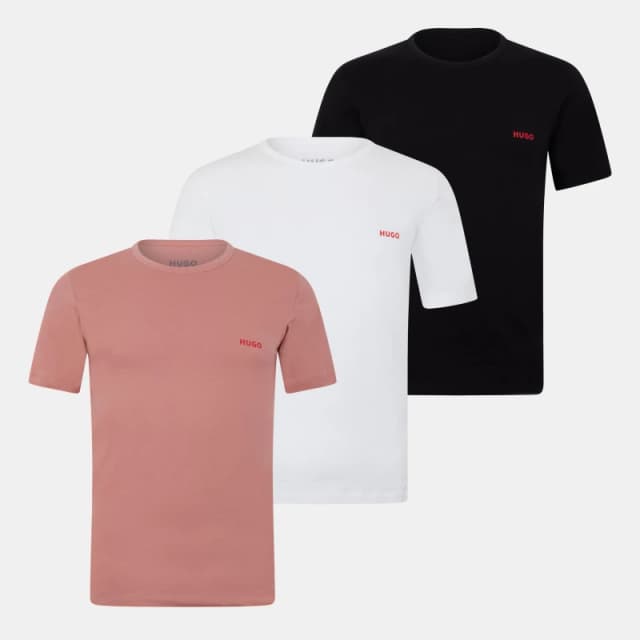 Hugo 3 Pack of Pyjama T-Shirts - White White M