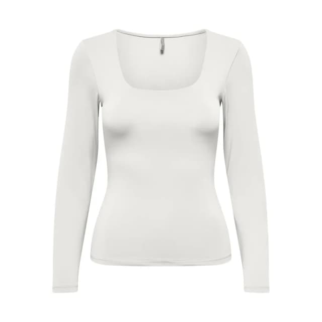 Only Womens long sleeve T-Shirt Only Lea 2-way Blanc Female S
