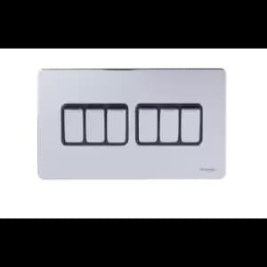 Schneider USFP 16AX 6G 2W Switched Black Insert Polished Chrome - GU1462BPC