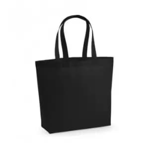 Westford Mill Premium Cotton Maxi Tote Bag (One Size) (Black)