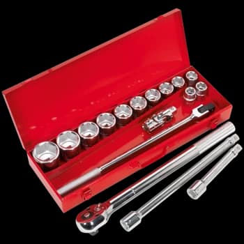 Sealey 17 Piece 3/4" Drive Hexagon WallDrive Socket Set Metric 3/4"