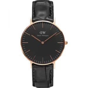 Unisex Daniel Wellington Classic Black Reading Watch 36mm Watch