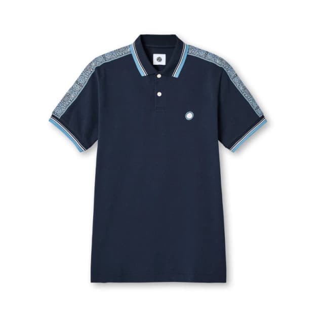 Pretty Green Mens Eclipse Tape Short-Sleeve Polo Shirt Navy male Small