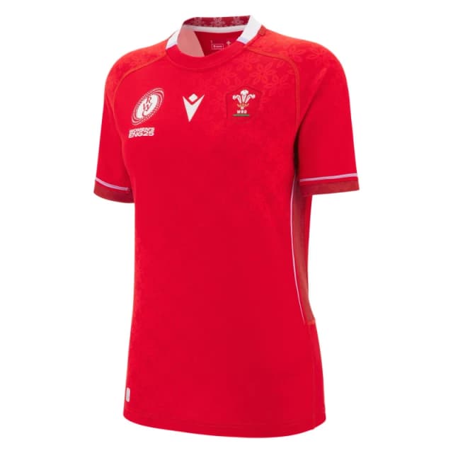 Macron Wales Rugby Union World Cup Home Shirt 2025 Womens Red female 10 (S)