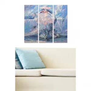 MDF17041285 Multicolor Decorative MDF Painting (3 Pieces)