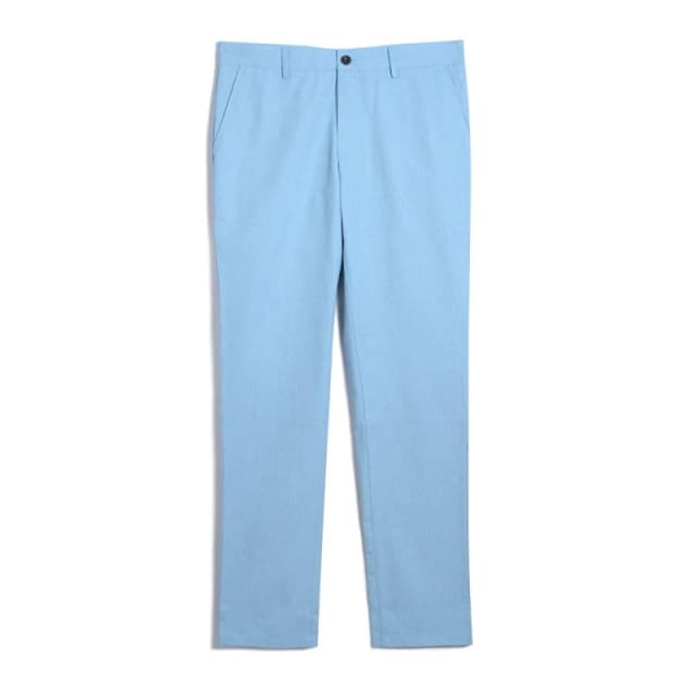 Farah Cotton Straight Trousers - Blue Blue 28 R