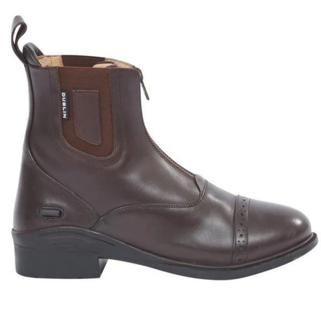 Dublin Dublin Evolution Zip Front Leather Paddock Boots in Brown Size: 5 Brown 5 Unisex 5059000448225