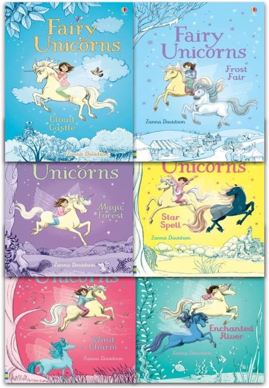 Usborne Fairy Unicorns 6 Book Collection Zanna Davidson Zanna Davidson Books