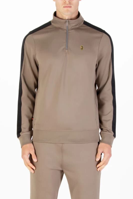 Luke 1977 Luke 1977 Men Tttqr Quarter Zip Sweatshirt in Brown Size: large Brown L Male 5056585680750