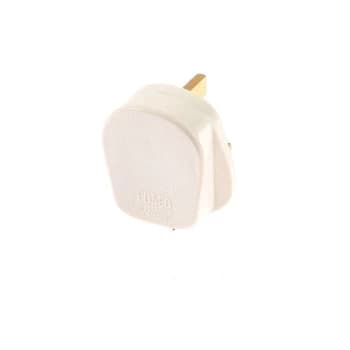 RP13AW Rubber Plug 13AMP Heavy Duty - White