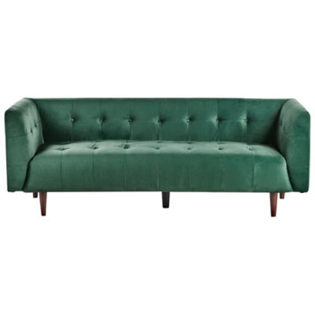 Beliani Sofa 3 Seater Byske Fabric Green