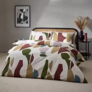 Meta Abstract Cotton Rich Duvet Cover Set Multicolour, Multicolour / King