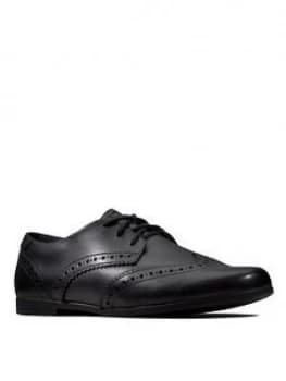 Clarks Scala Lace Brogues - Black Leather