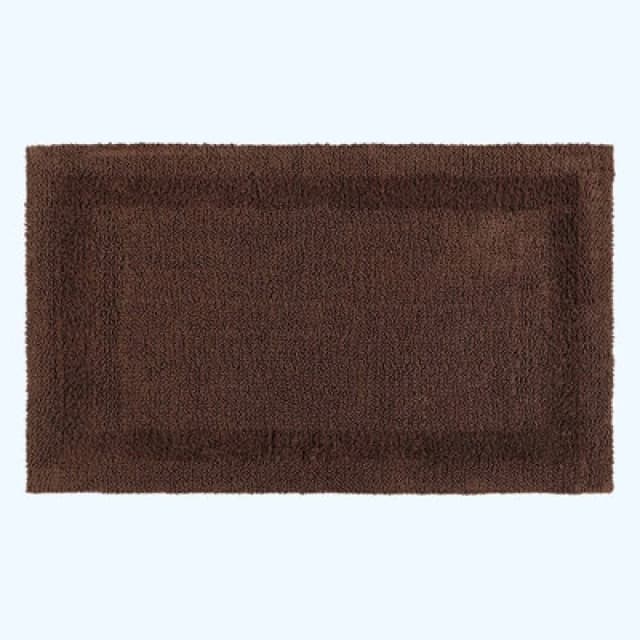 Homescapes Luxury Reversible Extra Large Bath Mat - Chocolate
